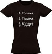 Dronken tequila t-shirt Dames | festival | feest | zuipen | sterke drank | cafe