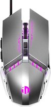 Bedrade gamingmuis Inphic PW2 - RGB  (zilver)