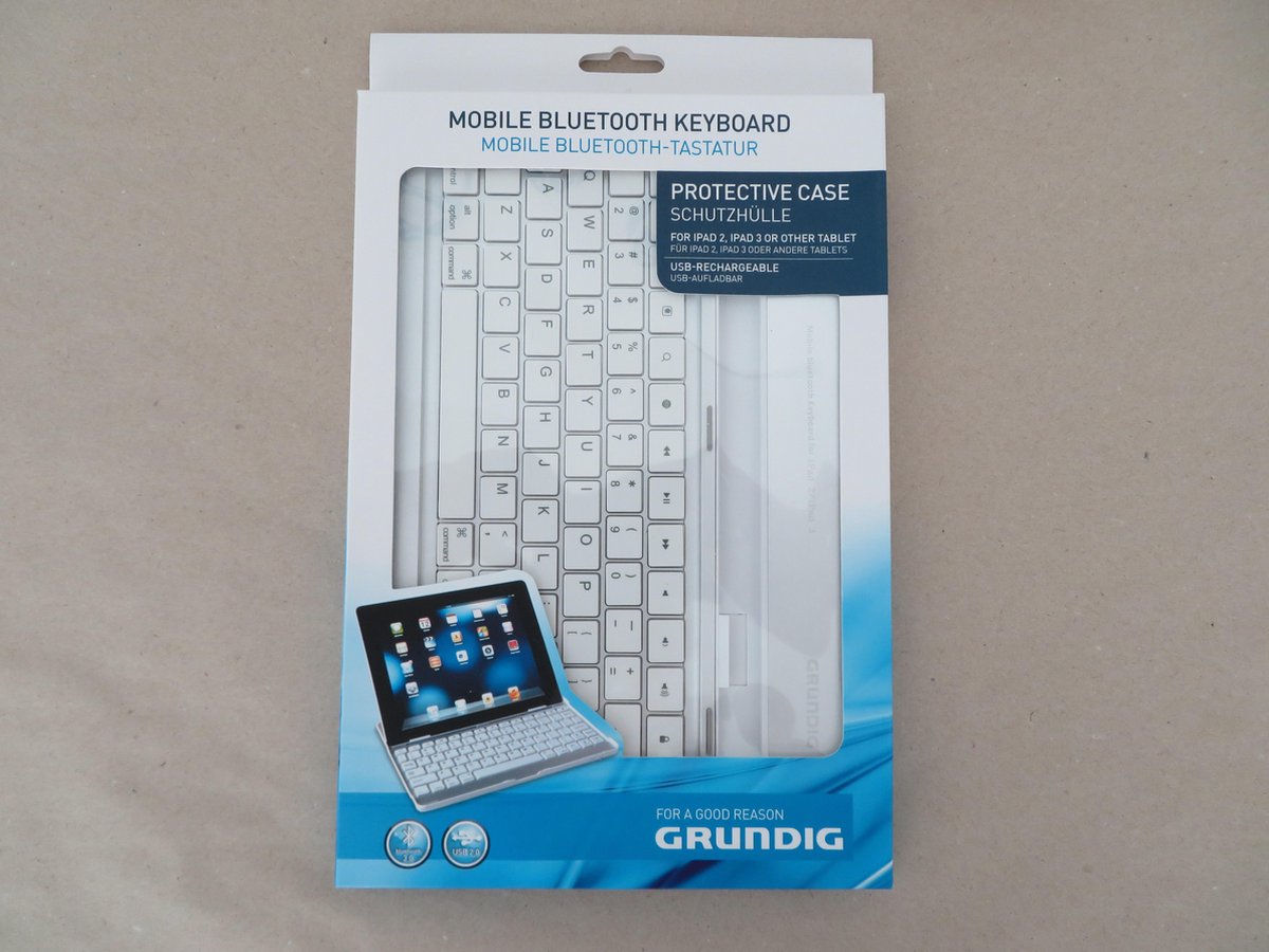 Tablet toetsenbord - Keyboard - Wit - Grundig -Draadloos - Oplaadbaar |  bol.com