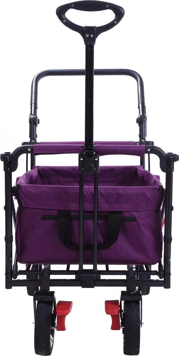 FUXLIFE by FUXTEC CT700 Bolderkar Handkar - Opvouwbaar - Paars - Wendbare Transportwagen voor Dagelijks Gebruik - Max. 75kg — afbeelding 5