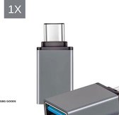 USB-C naar USB-A On-The-Go Adapter/Converter - 1 Stuk - Space Grey