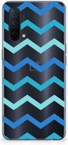 Telefoon Hoesje OnePlus Nord CE 5G Siliconen Back Cover Zigzag Blauw