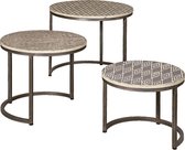 Bijzettafels sets set | | wit | 61 x 61 x 52(h) cm