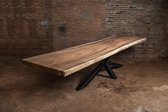 Ars longa - matrixpoot eettafel zonder lasnaden 210cm - gepoedercoat - Hoogte 70cm