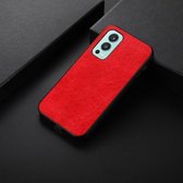 Voor OnePlus Nord 2 5G Crazy Horse Texture Schokbestendige beschermende lederen hoes (rood)
