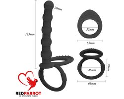 Voorbind penis - Dubbele penetratie - Strap-on - One size - Cockring