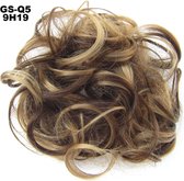 Haar Wrap, Brazilian hairextensions knotje bruin/blond 9H19#