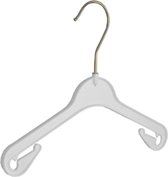 De Kledinghanger Gigant - 30 x Blouse / shirthanger kunststof wit met rokinkepingen, 26 cm