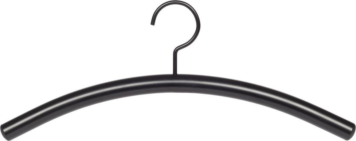 De Kledinghanger Gigant - 12 x Garderobehanger metaal zwart Ø 22 mm, 41 cm  | bol.com