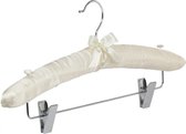 De Kledinghanger Gigant - 20 x Blouse / shirthanger satijn ivoor met anti-slip knijpers, 38 cm