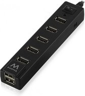 USB 2.0 HUB 7 port, aan en uit knop, 0,16 x 0,04 x 0,19 m