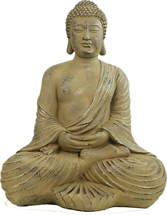 Boeddhabeeld Amithaba - Japan - Groot - 36x25x45cm - 2480gr - Polyresin