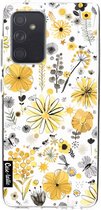 Casetastic Samsung Galaxy A52 (2021) 5G / Galaxy A52 (2021) 4G Hoesje - Softcover Hoesje met Design - Flowers Yellow Print