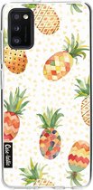 Casetastic Samsung Galaxy A41 (2020) Hoesje - Softcover Hoesje met Design - Pineapples Orange Green Print