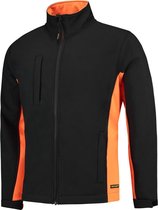 Tricorp soft shell jack bi-color - Workwear - 402002 - zwart / oranje - maat M