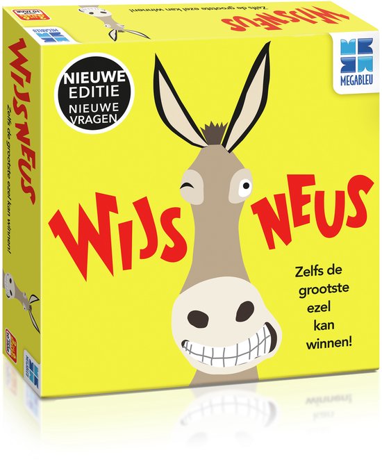 Megableu Wijsneus - Het Grappige Quizspel voor de Hele Familie - Bordspel Vanaf 12 Jaar - 2-6 Spelers - Gezelschapsspel met Hints