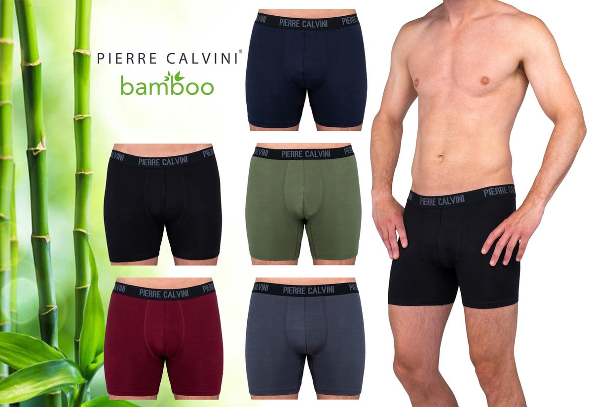 Pierre Calvini Bamboe Sous-vêtements Homme - 5 Pièces - Boxer - Assortiment  Foncé - XL | bol