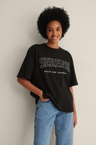 NA-KD Serene Printed Dames T-shirt - Maat XXL