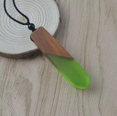Houten Hanger | groen|  Bedel Hanger | Ketting Pendel| Sieraad Kerst / Sinterklaas / FeestdagenCadeau| Vriendinnen Tip | dames