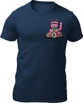 Chinese Cats Money Bags - Teddy The Gangster - Heren T-Shirt - Getailleerd - Katoen - Ronde Hals