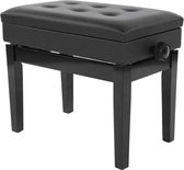 Pianokruk - Zinaps Piano Bench Black Height-verstelbare Piano Kruk Lederen Piano Bench Keyboard Bench Seat met opslag voor Home Stage Practice Kamer 56 x 34 x 45 cm (WK 02128)