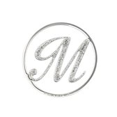 Zilveren Letter M Cover Munt van MY iMenso 33-1374-M