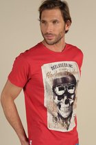 DEELUXE T-shirt met skull print CLEM Red