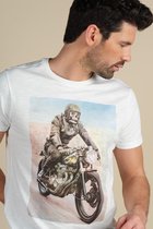 DEELUXE T-shirt met motorprintRINGO Natural
