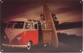 Wandbord – Peace bus - Vintage - Retro -  Wanddecoratie – Reclame bord – Restaurant – Kroeg - Bar – Cafe - Horeca – Metal Sign – 20x30cm