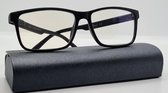 Computerbril met brillenkoker - Blauw Licht Filter Bril - Blue Light Filter Glasses - Unisex Multi Media Bril - lunette pour ordinateur - geweldig cadeau- A8811 C1- Aland optiek