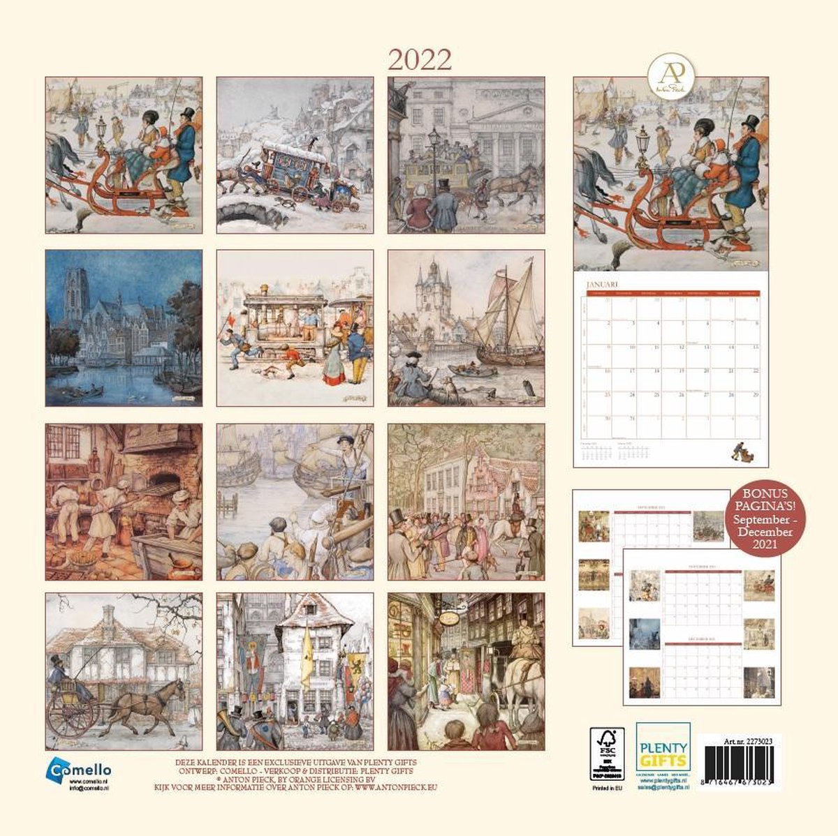 Anton Pieck Calendar 2022