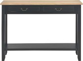 Sidetable zwart 110x35x80 cm hout