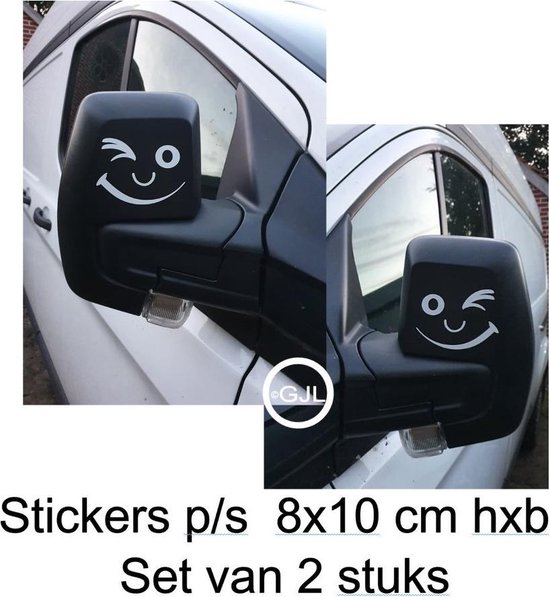 Grappige Stickers Auto Spiegels Funny Knipoog Buitenspiegels Bestickeren  Raam Sticker | bol.com