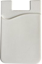 Hiden | Opplakbare pasjeshouder - Silicone hoesje voor op telefoon - Universele Cardholder | Wit