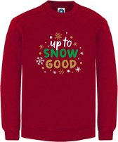 Kerst sweater - UP TO THE SNOW GOOD - kersttrui - ROOD - large -Unisex