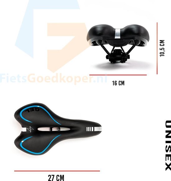 Voltano Trekking Fietszadel - Comfortabel Gel Zadel - Met Uitsparing -  Inclusief | bol.com