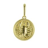 New Bling 9NBG-0280 Gouden Sterrenbeeld - Schorpioen - 10 mm Doorsnee - 14 Karaat - Goud