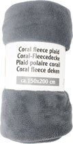 Coral Fleece Deken 150x200 cm - Cool Grey