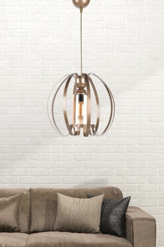 DC Lights LAMRE Hanglamp - Goud - 32cm - Inc Lichtbron en Plafondmontage -  Industrieel... | bol.com