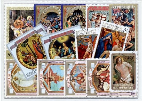 Thumbnail van een extra afbeelding van het spel Pasen – Luxe postzegel pakket (A6 formaat) : collectie van 25 verschillende postzegels van pasen – kan als ansichtkaart in een A6 envelop - authentiek cadeau - kado - geschenk - kaart - paashaas - paasei - paasvakantie - easter - christelijk feestdag