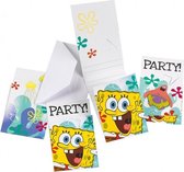 uitnodigingen SpongeBob met envelop 6 stuks