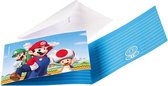 uitnodigingen Super Mario 14 x 8 cm 16-delig