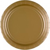 feestborden goud 22,8 cm 8 stuks