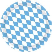 bordjes Bavaria 22,8 cm papier blauw/wit 8 stuks