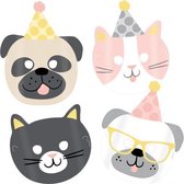 maskers huisdieren 16,7 x 23,2 cm papier 8 stuks