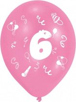 ballonnen 6 jaar 25,4 cm latex 8 stuks