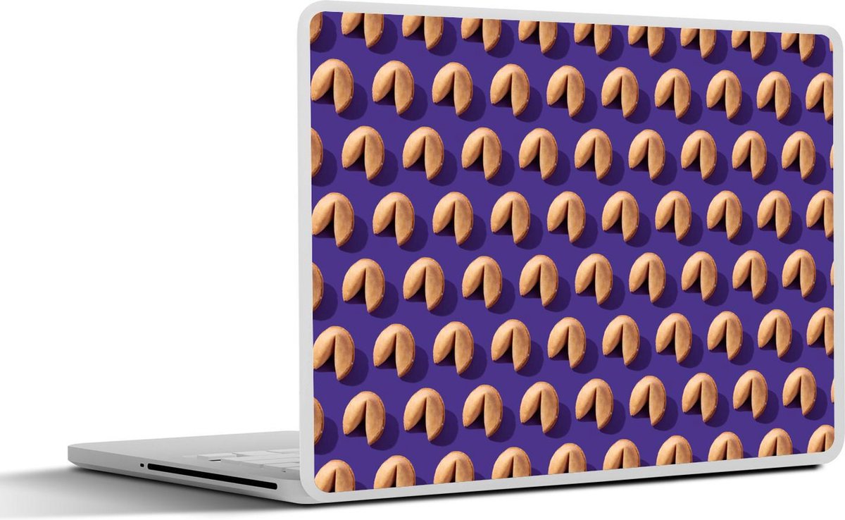Afbeelding van product SleevesAndCases  Laptop sticker - 15.6 inch - Design - Koekjes - Blauw