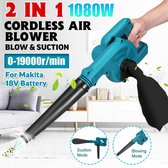 1080W Draadloze Elektrische Luchtblazer Stofzuigen Blower Blad Computer Stofafscheider Power Tool Voor Makita 18V Li-Ion Batterij  zonder batterij