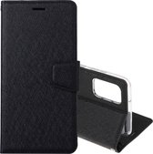 Voor Samsung Galaxy A51 5G Zijden Textuur Horizontale Flip Leren Case met Houder & Kaartsleuven & Portemonnee & Fotolijst (Zwart)