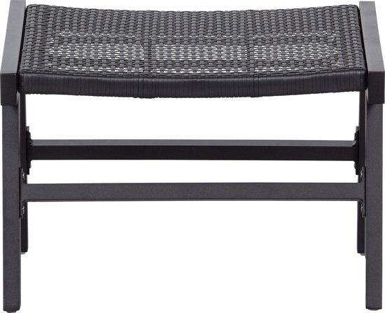 PUK HOCKER ALUMINIUM NOIR